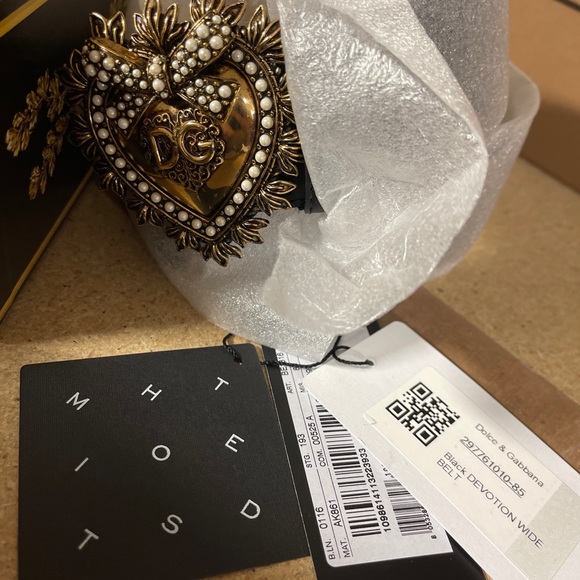 Dolce & Gabana Devotion Belt Black patent NIB - Picture 2 of 7